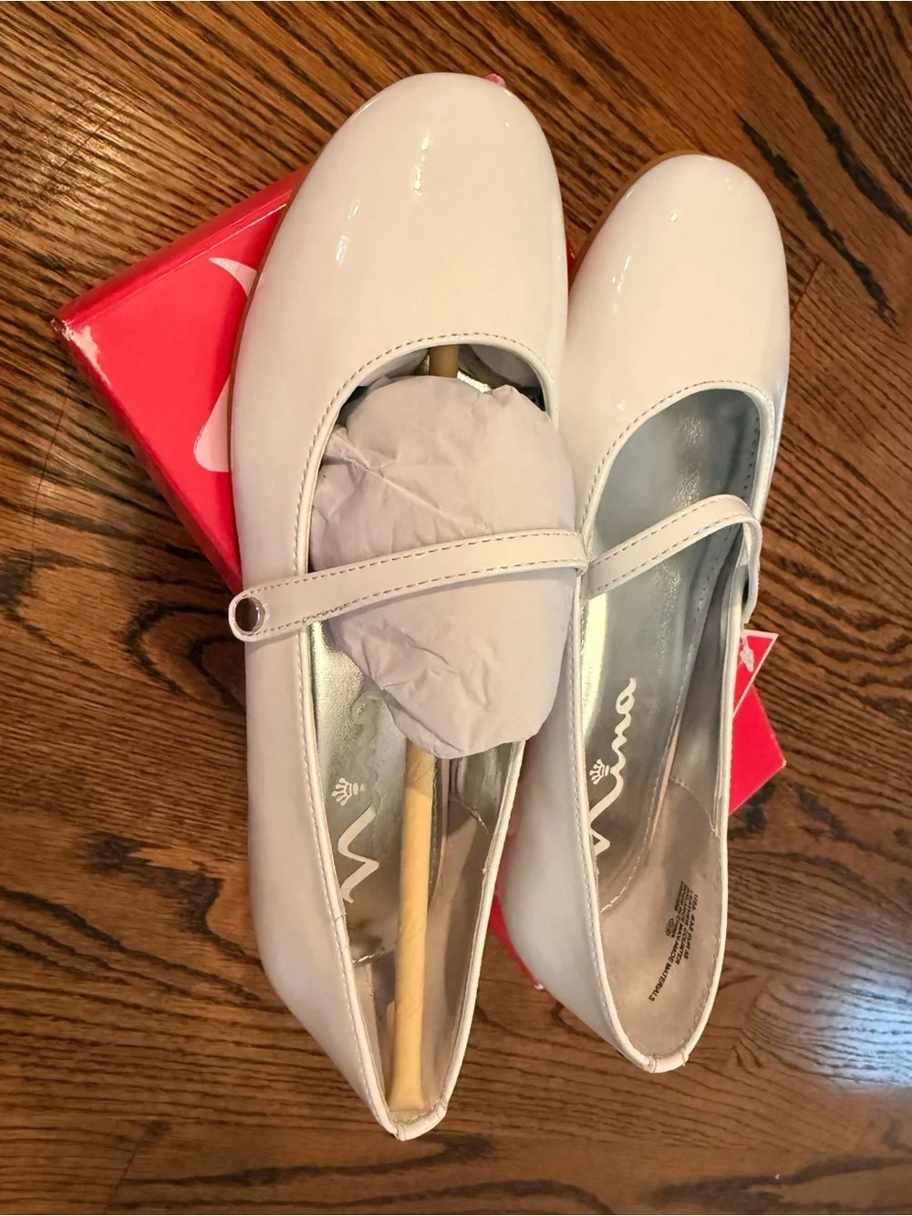 Nina White Patent Mary Jane Girls Dress Shoes